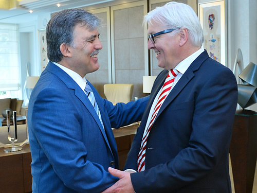 German FM Steinmeier Visits President Gül